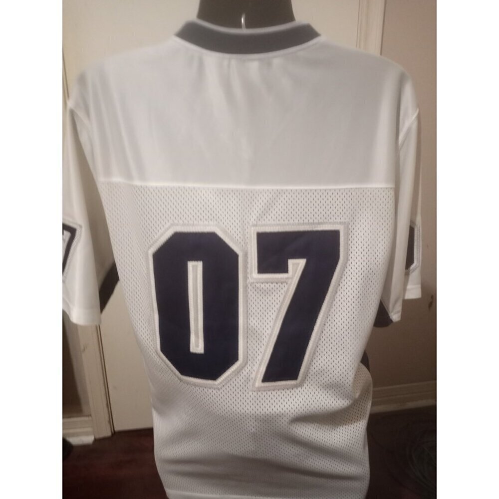 VINTAGE ATHLETIC WORKS MENS MEDIUM M WHITE EMBROIDERED #07 JERSEY - Picture 5 of 11
